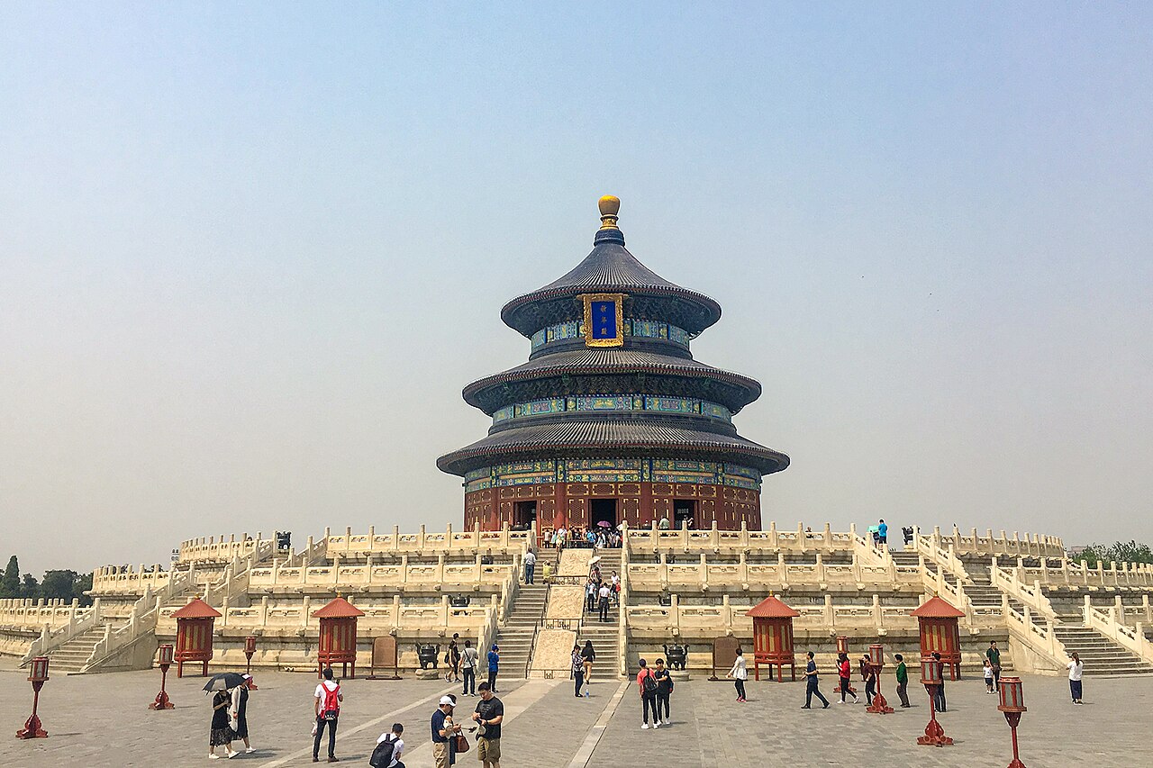 Hall of Prayer for Good Harvests and its marble terraces at the Temple of Heaven